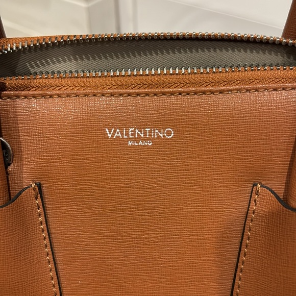 Valentino Milano Leather Tote Bag W/paper credentials and clean inside like new. - Picture 6 of 13